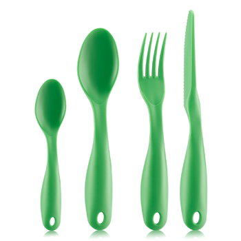 Bodum Lunch box Bistro con posate, rosso-blu-giallo-verde, immagine extra