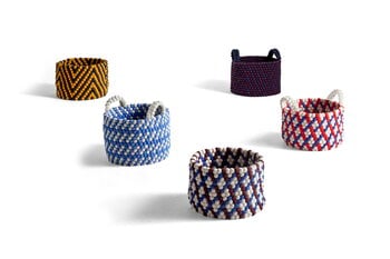 HAY Bead basket with handles, 40 cm, blue dash