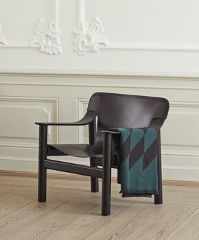 HAY Bernard lounge chair, black oak - black leather