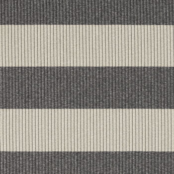 Woodnotes Big Stripe In-Out Teppich, Grau melange/Sandweiß