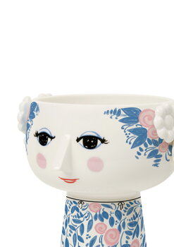 Bjørn Wiinblad Vaso Eva, 18,5 cm, blu - rosa, immagine extra