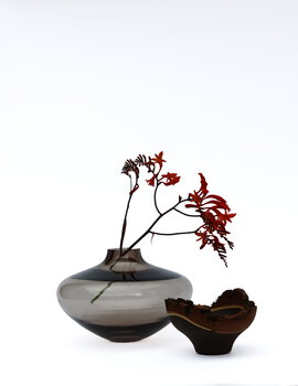 Utopia & Utility Bloom stacking vessel, 26 x 26 cm, smoke