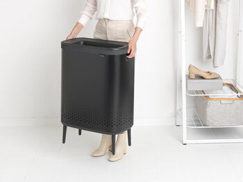 Brabantia Bo Laundry Bin Hi tvättkorg, 2 x 45 l, mattsvart