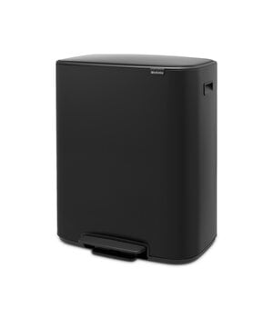 Brabantia Poubelle à pédale Bo Pedal Bin 60 L, noir mat