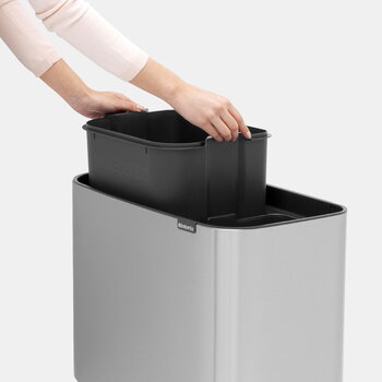 Brabantia Bo Touch Bin 11 + 23 l, matt stål