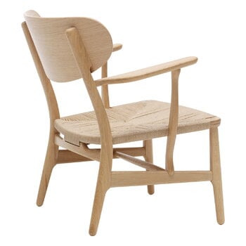 Carl Hansen & Søn CH22 lounge chair, oiled oak - natural cord