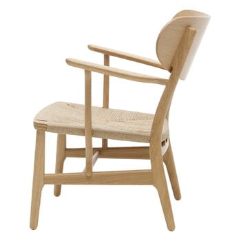 Carl Hansen & Søn CH22 lounge chair, oiled oak - natural cord