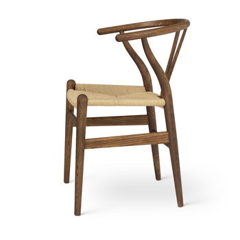 Carl Hansen & Søn Sedia CH24 Wishbone, rovere oliato affumicato - corda naturale