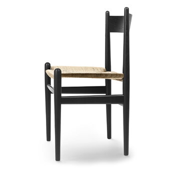 Carl Hansen & Søn CH36 stol, svart - natursnöre