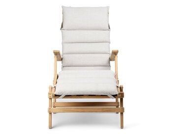 Carl Hansen & Søn Sedia a sdraio BM5565 con poggiapiedi e cuscino, teak - Heritage Papyrus 1, immagine extra