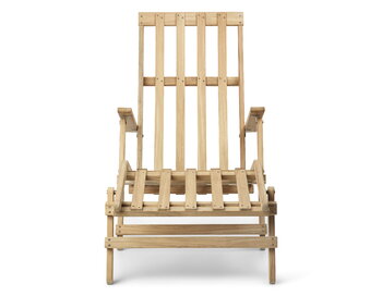 Carl Hansen & Søn Sedia a sdraio BM5565 con poggiapiedi e cuscino, teak - Heritage Papyrus 1, immagine extra