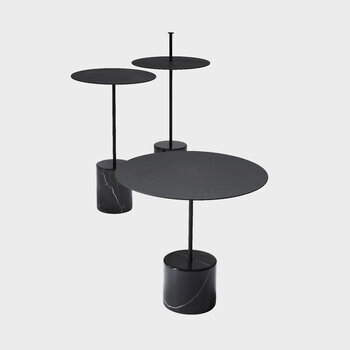 Wendelbo Tavolino Calibre con manico, alto, nero - marmo Nero Marquina