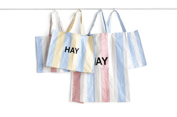HAY Candy Stripe Einkaufstasche, XL, Blau – Rot – Weiß