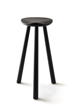 Nikari Tabouret Classic, 64 cm, bouleau teinté noir - frêne teinté noir