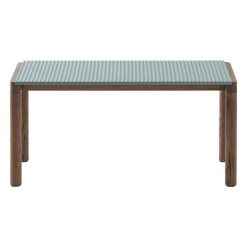 Muuto Tavolino da salotto Couple, 40x84cm, ond., blu tenue-rovere sc.