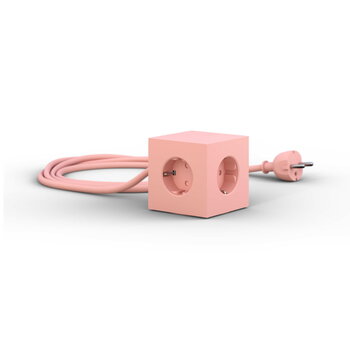 Avolt Square 1 USB extension cord, old pink