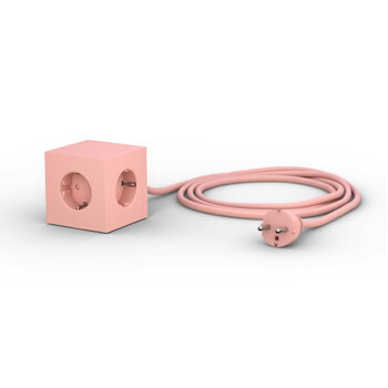 Avolt Square 1 USB extension cord, old pink