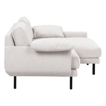 Interface Bebé soffa m/ chaise longue, höger, beige Muru 472 - svart metal