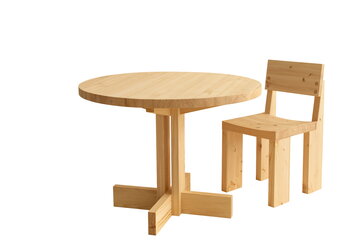 Vaarnii 001 dining table, round, pine