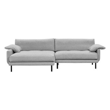 Interface Bebé sofa w/ chaise longue, left, grey Muru 470 - black metal