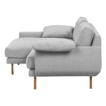 Interface Bebé Sofa mit Chaiselongue, links, Muru 470, Grau, Eiche