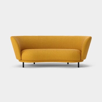 Massproductions Dandy Sofa, 2-Sitzer, Eiche schwarz gebeizt - Sahco Safire 0017