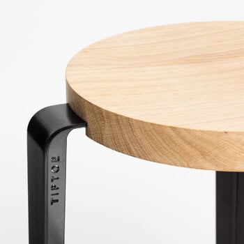TIPTOE Lou stool, oak - graphite black