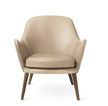 Warm Nordic Dwell armchair, beige leather