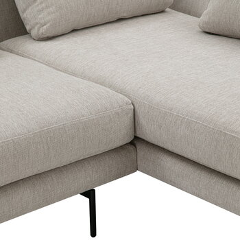 Wendelbo Edge V2 sohva, moduulit 11-33, musta - Soft 2 vaaleanharmaa
