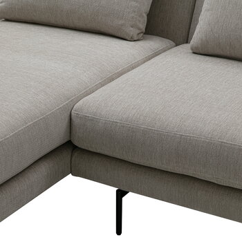 Wendelbo Edge V2 sohva, moduulit 12-34, musta - Soft 2 vaaleanharmaa