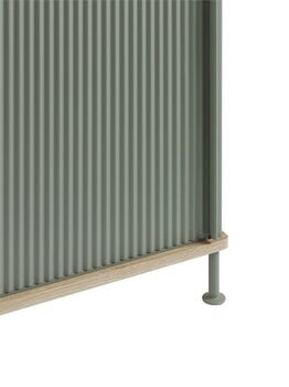 Muuto Enfold sideboard, 124,5 cm, låg, ek - dusty green