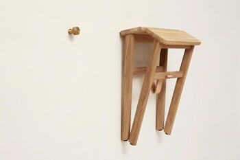 Form & Refine Angle foldable stool, white oiled oak