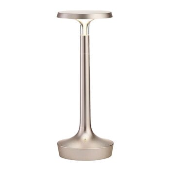 Flos Lampe de table Bon Jour Unplugged, chrome mat - transparent