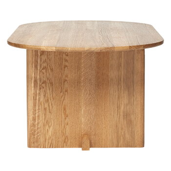 Fogia Table basse ovale Koku, chêne laqué