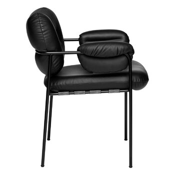 Fogia Chaise Bollo, cuir noir - noir