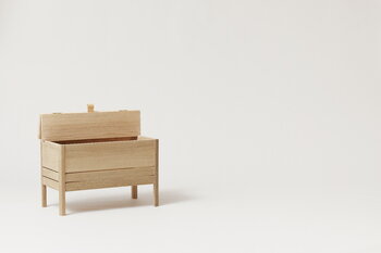 Form & Refine A Line storage bench, 68 cm, white oak, extra image