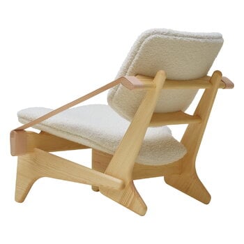 Fasetti Fauteuil lounge Jumbo, pin huilé - Makalu blanc naturel