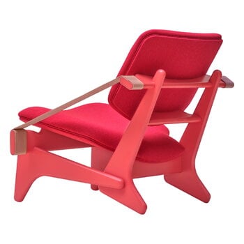 Fasetti Jumbo lounge chair, salmon red - Hallingdal red, extra image