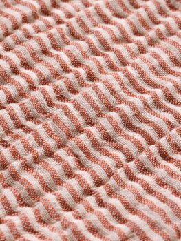 Ferm Living Fino päiväpeitto, 250 x 240 cm, terracotta - off-white, tuotteen lisäkuva