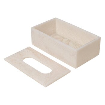 Ferm Living Scatola per fazzoletti Mist, perla, immagine extra