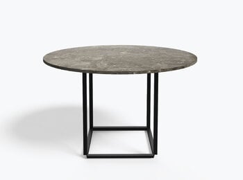 New Works Florence ruokapöytä 120 cm, musta - harmaa marmori