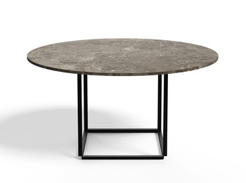 New Works Table Florence, 145 cm, noir - marbre gris