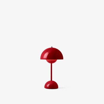 &Tradition Lampada da tavolo portatile Flowerpot VP9, rosso vermiglio