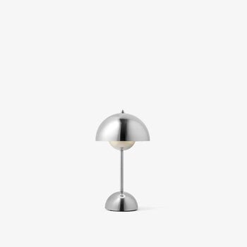 &Tradition Flowerpot VP9 portable table lamp, chrome plated