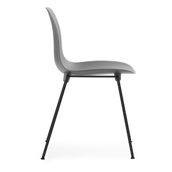 Normann Copenhagen Chaise empilable Form, acier noir - gris