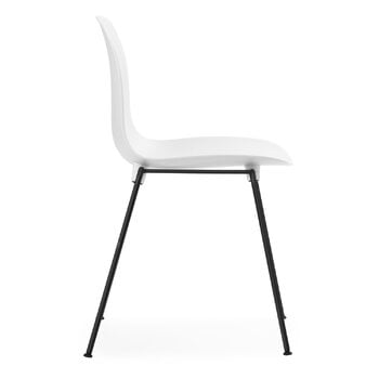 Normann Copenhagen Form chair, stacking, black steel - white