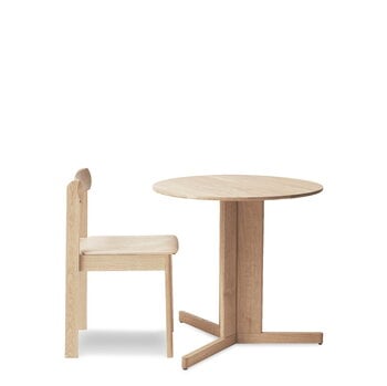 Form & Refine Trefoil pöytä, 75 cm, vaalea tammi