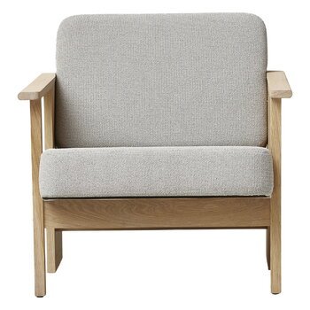 Form & Refine Block lounge chair, white oiled oak - Gabriel Grain 61247