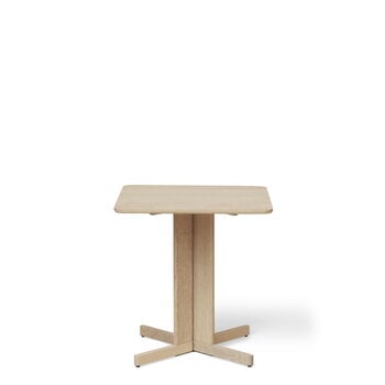 Quatrefoil pöytä, 68 x 68 cm, valkoöljytty tammi