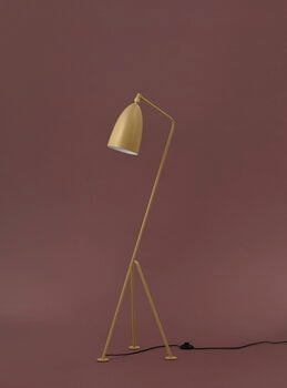 GUBI Gräshoppa floor lamp, olive brown